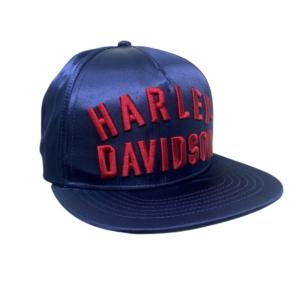 Harley-Davidson Staple SnapBack Cap Hat Peacoat‎ Blue NWT Unisex, Adjustable - Picture 1 of 8
